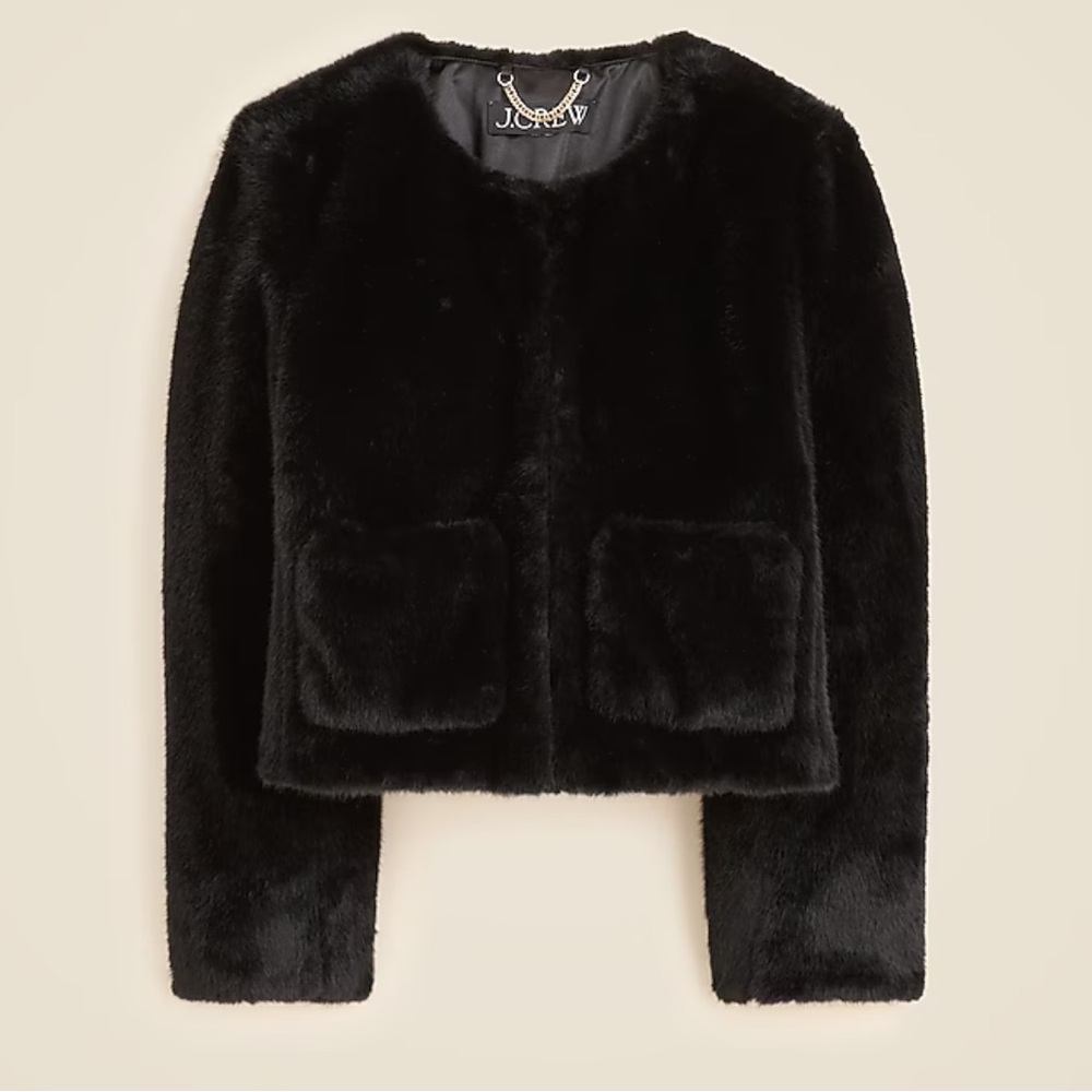 Jcrew Faux-fur lady jacket
